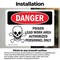 Signmission Poison Lead Work Area Authorized Only Danger Sign, Vinyl Decal, 14in W x 10in L, 2PK OS-2PACK-DS-D-1014-L-1533 - alternate 2